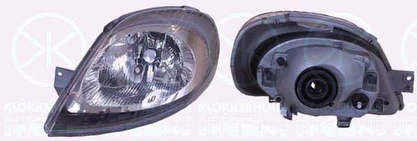 KLOKKERHOLM Koplamp 50890125 Opel GT Voorlamp KLOKKERHOLM 50890125