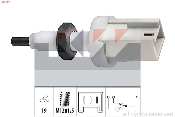 KW Contacteur de feux stop 510 067 Interrupteur des feux de freins KW 147 510 067 pas cher