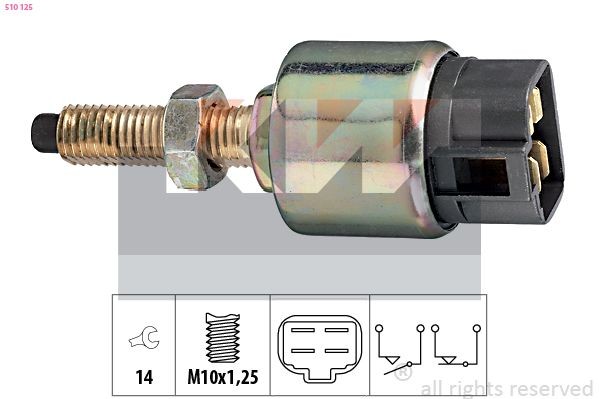 KW Remlichtschakelaar 510 125 510 125 Remlichtschakelaar HYUNDAI GETZ KW