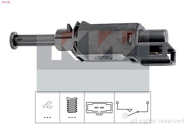 KW Commande, embrayage (régulateur de vitesse) 510 143 Contacteur de position de pédale d'embrayage KW UP 510 143 pas cher