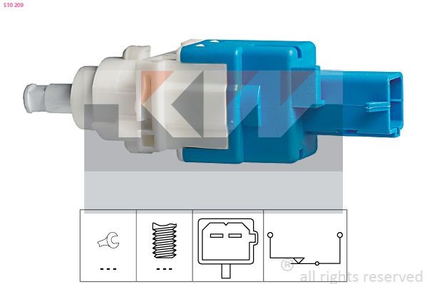 KW Commande, embrayage (régulateur de vitesse) 510 209 Contacteur pour pedale d'embrayage KW SEDICI 510 209 pas cher