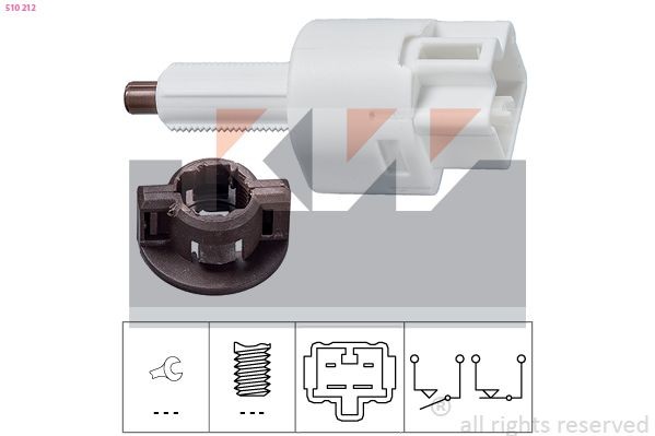 KW Interruptor de luz de stop 510 212 Interruptor de luz de freio KW 500 510 212 baratos