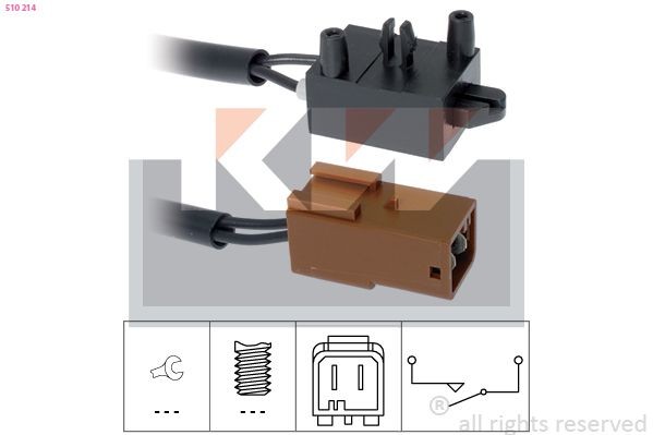 KW Kontakt, koblingsbetjening (fartpilot) 510 214 510 214 Kontakt koblingsbetjening PEUGEOT 504 KW