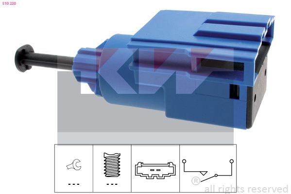 KW Interruptor, comando da embraiagem (regulador da velocidade) 510 220 Interruptor comando da embraiagem KW ALLROAD 510 220 baratos