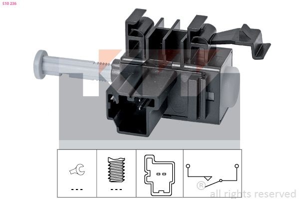 KW Bryter, koblingsbetjening (hastighetsreg) 510 236 510 236 Bryter koblingsbetjening FORD TAUNUS KW