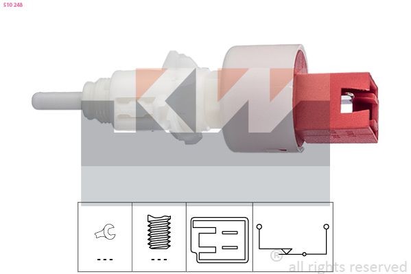 KW Spínač ovládania spojky (pre tempomat) 510 248 510 248 KW Spínač ovládania spojky Renault lacné
