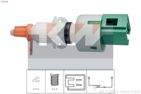KW Kytkin, (vakionopeus) 510 249 510 249 KW Kytkimen asentotunnistin RENAULT TWINGO