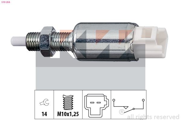 KW Schakelaar, koppelingbevestiging 510 258 510 258 Schakelaar koppelingbevestiging KW HONDA FR-V