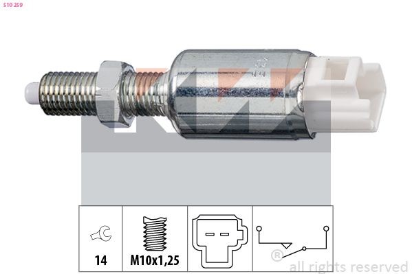 KW Innesto, Comando disinnesto frizione 510 259 510 259 Interruttore frizione CHEVROLET AVEO KW costo