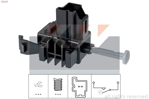 KW Schakelaar, koppelingbevestiging 510 271 510 271 Schakelaar, koppelingbevestiging HONDA FR-V KW