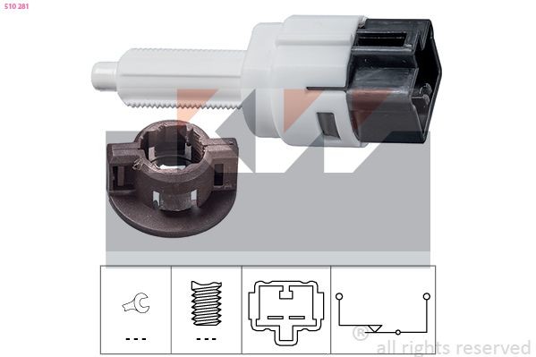 KW Stoplyskontakt 510 281 510 281 Bremselyskontakt KW VOLVO XC40