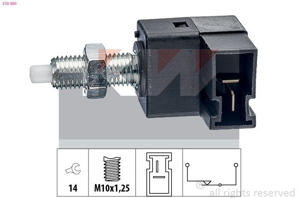 KW Interruptor de luz de stop 510 300 510 300 Interruptor de travão KW HONDA INTEGRA