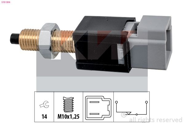 KW Spínač brzdových svetiel 510 304 510 304 Spínač brzdových svetiel NISSAN MAXIMA KW