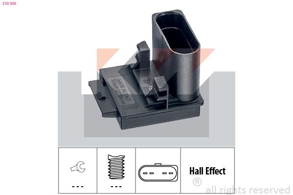 KW Interruptor, comando da embraiagem (regulador da velocidade) 510 309 Interruptor comando da embraiagem KW Saab 900 510 309