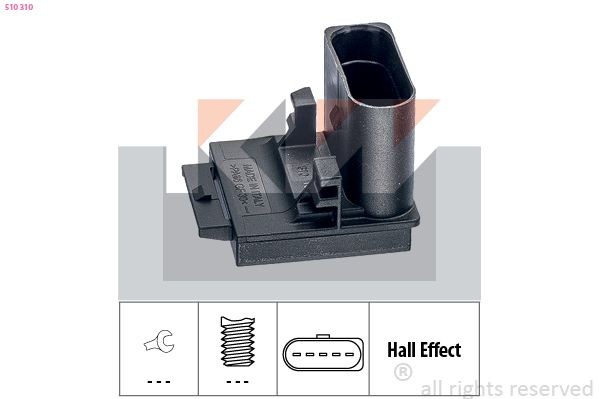 KW Spínač ovládania spojky (pre tempomat) 510 310 Spínač ovládania spojky KW Mercedes-Benz Trieda S 510 310