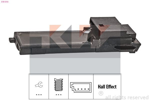 KW Interruptor, comando da embraiagem (regulador da velocidade) 510 314 510 314 Sensor da embraiagem MAZDA MX-6 KW