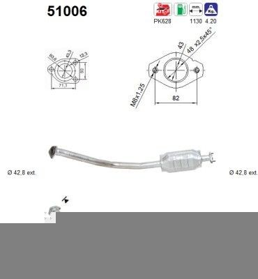 AS Katalizators 51006 AS 51006 Katalizators Mini CLUBMAN orģinālās