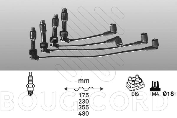 EFI AUTOMOTIVE Sada zapaľovacích káblov 5101 Sviečkové káble EFI AUTOMOTIVE Opel REKORD 5101