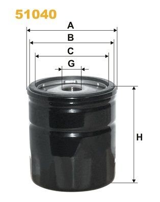 WIX FILTERS Oljefilter 51040 Filtrere VAUXHALL Frontera Mk1 (A) SUV (U92): Oljefilter WIX FILTERS 51040