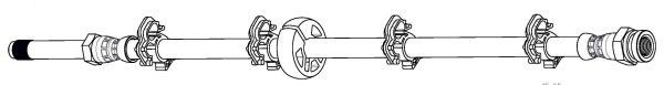 CEF Bremseslange 514524 514524 Bremseslange MERCEDES-BENZ E-klasse CEF