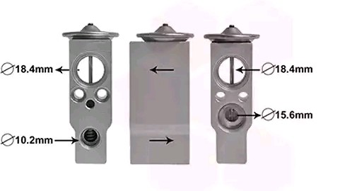 VAN WEZEL Βαλβίδα εκτόνωσης, συστ. κλιματ. 52001130 Βαλβίδα εκτόνωσης VAN WEZEL Mini Cabrio 52001130