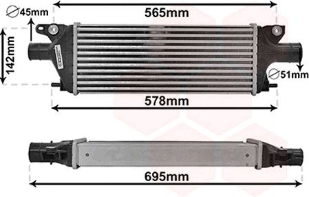 VAN WEZEL Ιντερκούλερ 52014701 52014701 Intercooler SUZUKI SJ 413 VAN WEZEL