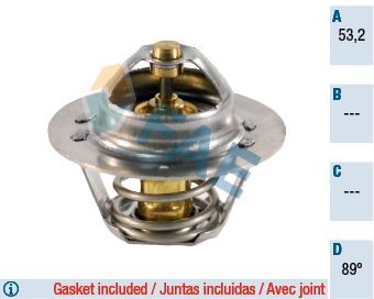 FAE Thermostaat, koelvloeistof 5202489 5202489 Thermostaat PEUGEOT 108 FAE