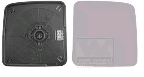 VAN WEZEL Spiegelglas, buitenspiegel 5235838 Suzuki VITARA Spiegel VAN WEZEL 5235838
