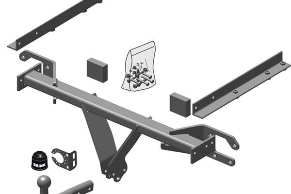 Piekabes āķis BRINK 524600 BRINK 524600 Piekabes āķi SUBARU OUTBACK 2005