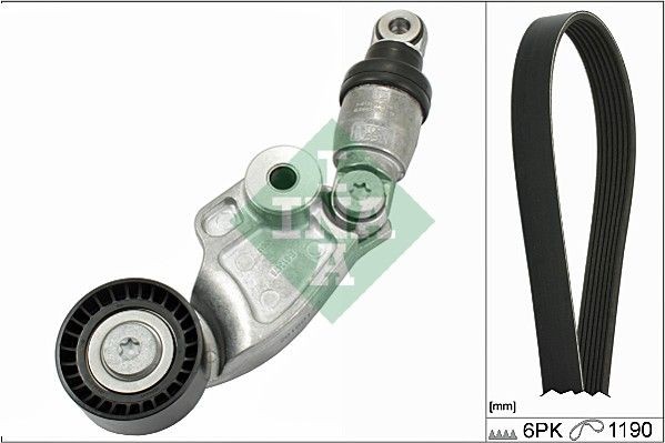 Jeu de courroies trapézoïdales à nervures INA 529 0119 10 INA 529 0119 10: Courroie nervurée Poly-V Mazda CX-5 2013