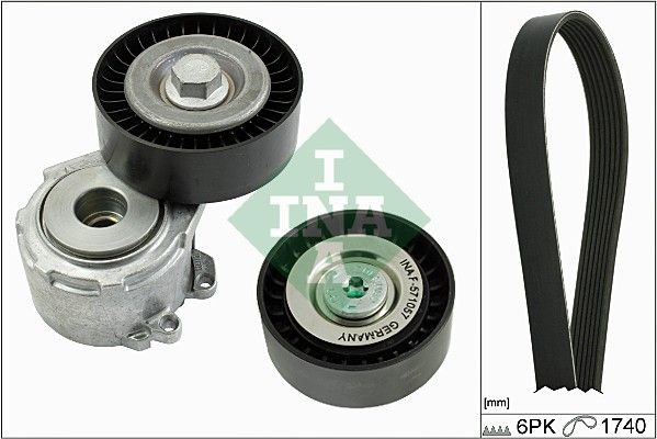 INA Kit Cinghie Poly-V 529 0158 10 INA 529 0158 10 costo Kit cinghie poly-v Peugeot 406 Sedan originale