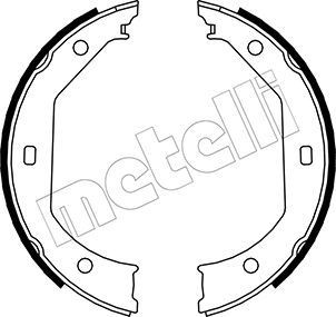 METELLI Sada brzd. čeľustí parkov. brzdy 53-0017 METELLI 53-0017 Čeľustí parkovacej brzdy BMW E39 Touring lacné