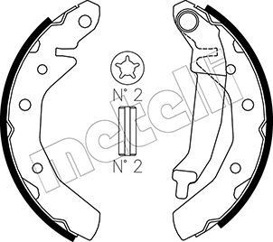 Brake Shoe Set METELLI 53-0046 METELLI 53-0046 DAEWOO MATIZ 2011 brake shoes price