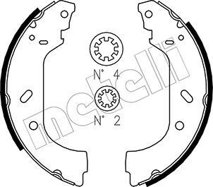 METELLI Brake Shoe Set 53-0074 PEUGEOT 207 METELLI brake shoes 530074