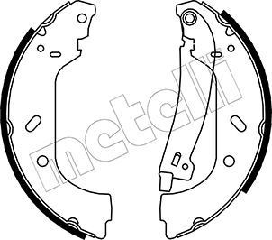 METELLI Jeu de mâchoires de frein 53-0074Y Fiat BRAVO Sabot de frein METELLI 53-0074Y