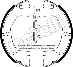 METELLI Handremschoenen 53-0077K 53-0077K Handremschoenen RENAULT TWINGO METELLI