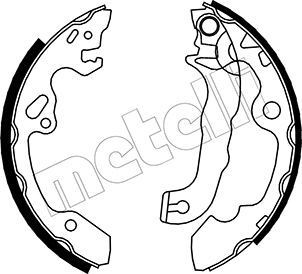 METELLI Bromsbacksats 53-0133 METELLI 53-0133 Bromsbackar Focus Mk1 Skåpbil / Kombi (DNW) original