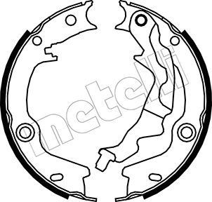 METELLI Bremseskosett, håndbrems 53-0187 METELLI 53-0187 Håndbrekksko KIA Shuma II Coupé (TD) til en fordelagtig pris