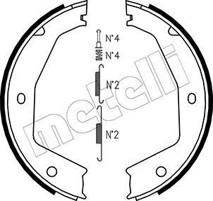 METELLI Handbromsbackar 53-0197K METELLI 53-0197K Handbromsbackar Jaguar XJS Cabriolet original