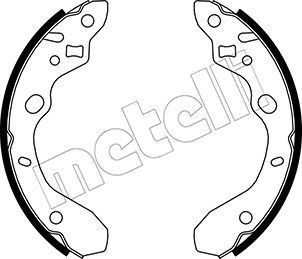 METELLI Bremsebakkesæt 53-0214 METELLI 53-0214 Mazda 323 F bj Tromlebremser pris