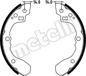 METELLI Bromsbacksats 53-0217 METELLI 53-0217 Trumbroms Sephia I Hatchback (FA) original