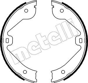 METELLI Bremseskosett, håndbrems 53-0244 53-0244 Håndbrekk LAND ROVER DISCOVERY METELLI