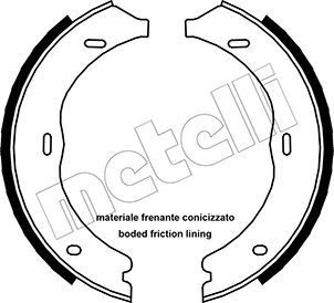 METELLI Handbromsbackar 53-0248 Mercedes Vito Mixto W447 Handbromsbackar METELLI 53-0248