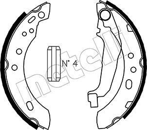 METELLI Bromsbacksats 53-0284 53-0284 METELLI bromsbackar NISSAN SILVIA