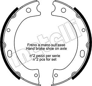 METELLI Piduriklotside komplekt, seisupidur 53-0289 METELLI 53-0289 Piduriklotside seisupidur NISSAN PATROL originaal