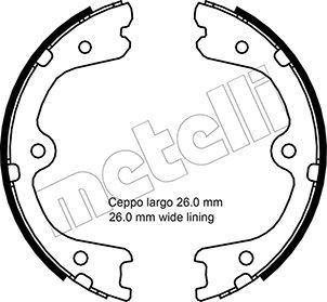 Handbrake shoes METELLI 53-0298 METELLI 53-0298 Nissan PATHFINDER 2005 Parking brake shoes price