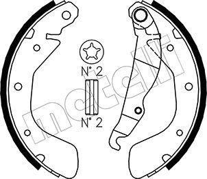 METELLI Bremsesko sett 53-0308 METELLI 53-0308 Bremsesko sett Opel Combo B billige