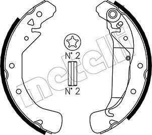 Sada brzdových čeľustí METELLI 53-0311 METELLI 53-0311: Sada brzdových čeľustí Opel ASTRA 2014