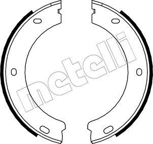 METELLI Sada brzd. čeľustí parkov. brzdy 53-0325 METELLI 53-0325 Čeľustí parkovacej brzdy DAIMLER DS420 lacné