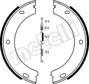 METELLI Handbromsbackar 53-0325K METELLI 53-0325K Handbromsbackar Jaguar XJS Cabriolet original